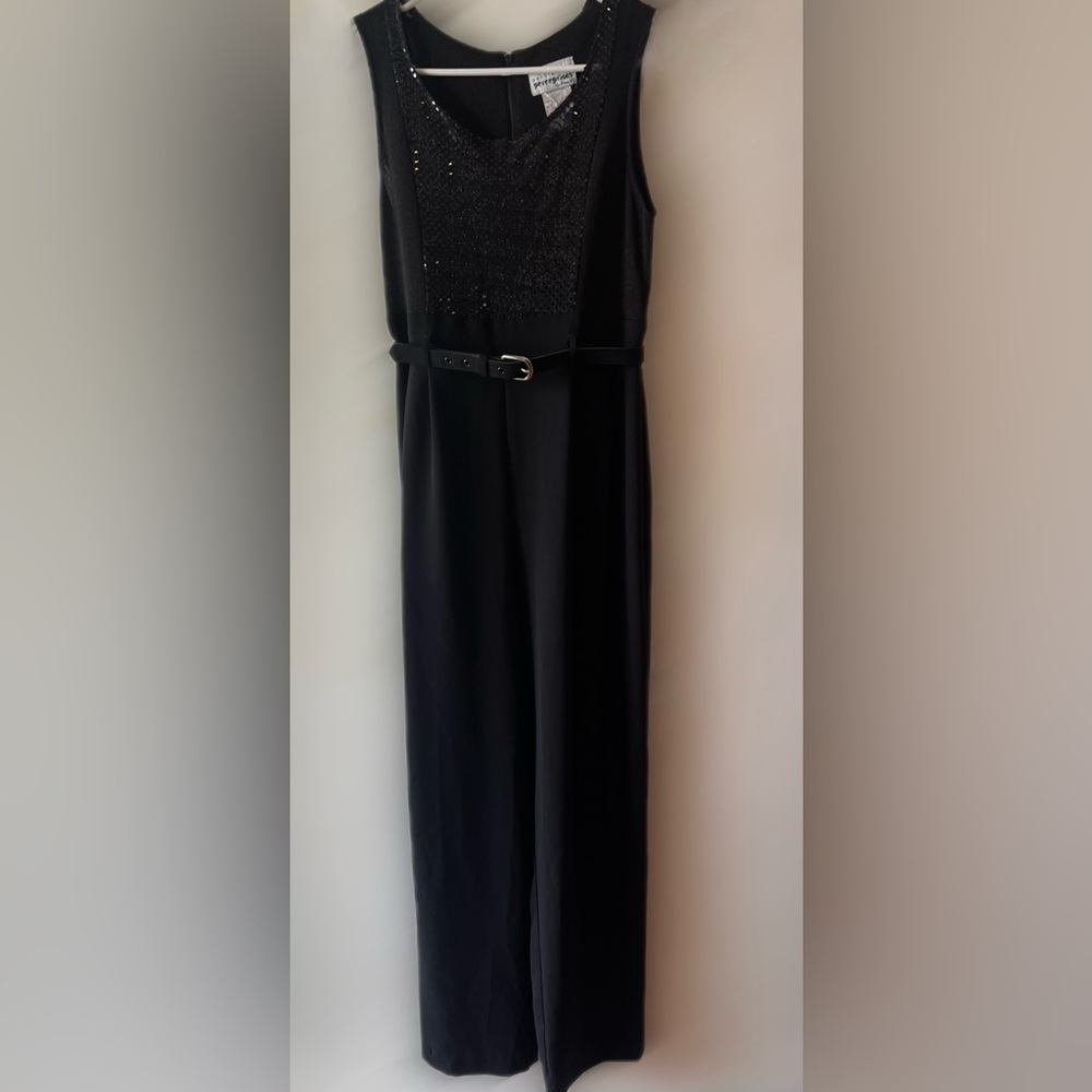 Perceptions Black Sleeveless Jumpsuit